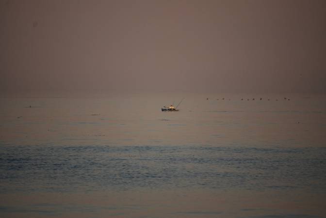 'Kayak Fisherman and Pelicans' © 2007 David Coyote